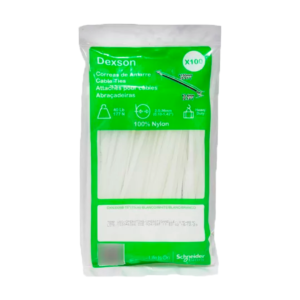 Amarras plasticas 15cts blanca (funda 100u)