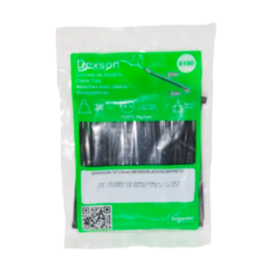 Amarras plasticas 10cts negra (funda 100u)