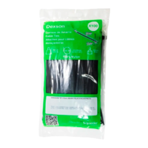 Amarras plásticas 15cts NEGRA (funda 100u)