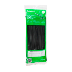 Amarras plasticas 25cts NEGRAS (funda 100u)