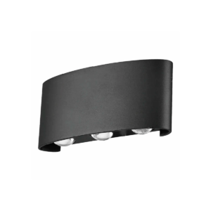 Aplique pared negro oval 3 foco led 6w l/cl