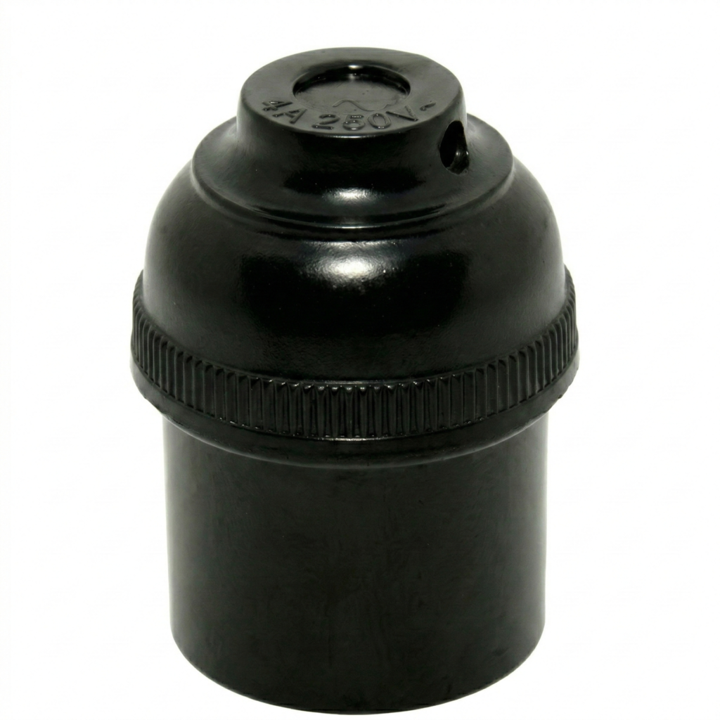 Boquilla bakelita negra E27