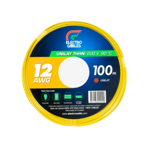 MTS Cable #12 flexible THHN amarillo ELECTROCABLE