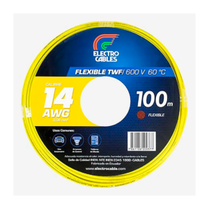 MTS Cable #14 flexible THHN amarillo ELECTROCABLE