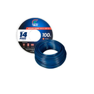 MTS Cable #14 solido THHN azul ELECTROCABLE