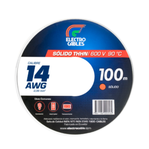 MTS Cable #14 solido THHN blanco ELECTROCABLE