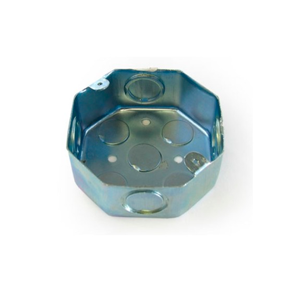 Cajetín metálico octagonal reforzado profundo