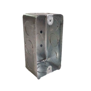 Cajetín metálico rectangular reforzado profundo