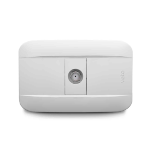 Toma coaxial simple veto plata