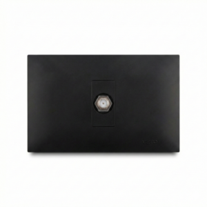 Toma jack RG6 coaxial simple veto vive negro