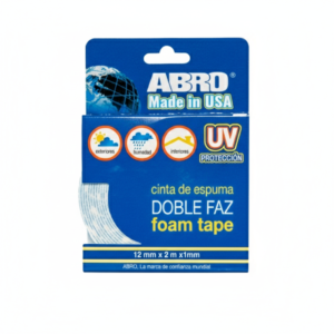 Cinta doble faz blanca 12mmx2m ABRO