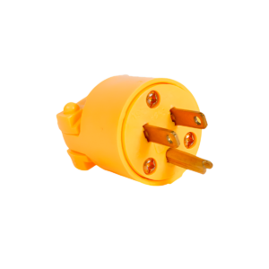 Enchufe 3 patas amarillo cooper