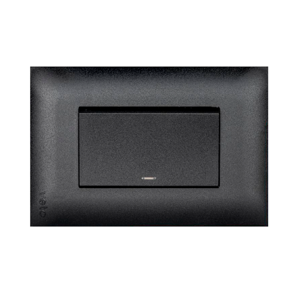 Interruptor simple VETO VIVE negro