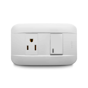 Mixto toma+interruptor veto plata