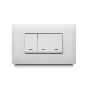 Interruptor triple veto vive Blanco