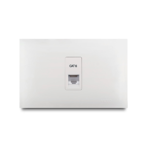 Toma jack datos simple veto vive Blanco