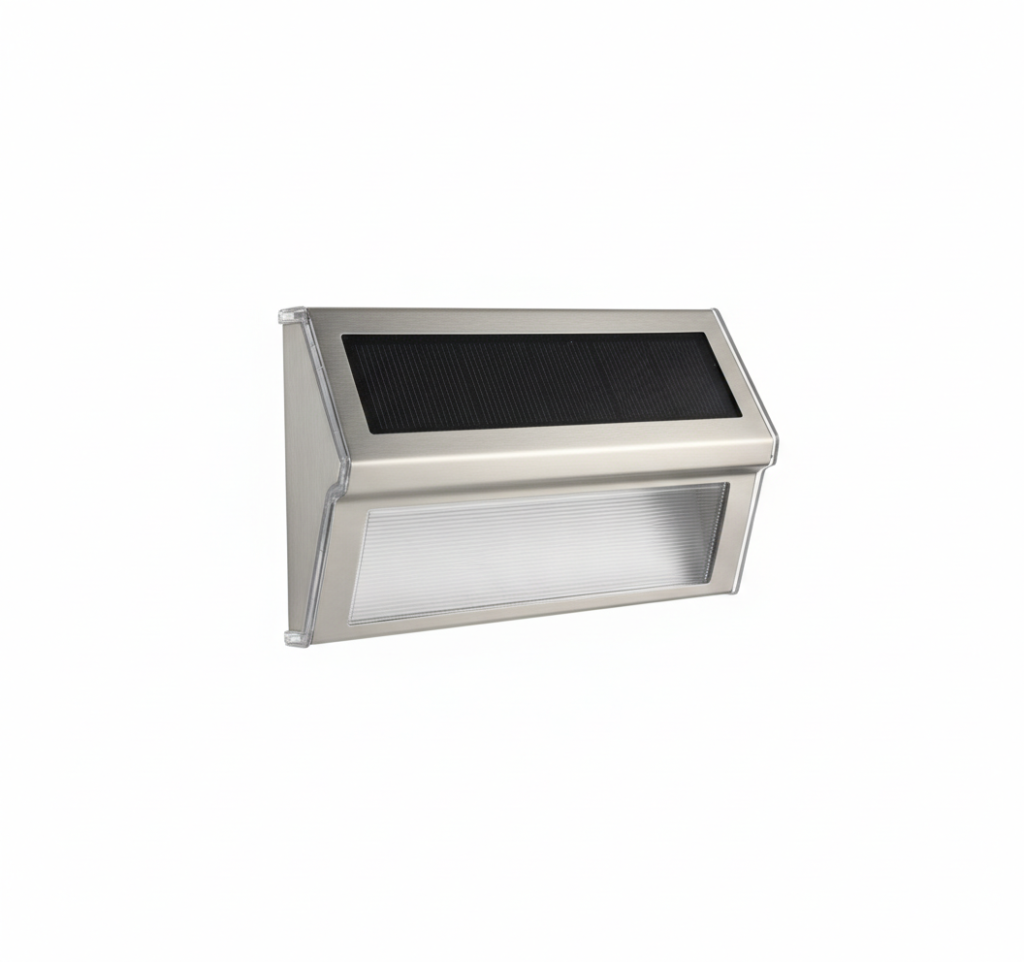 Aplique pared solar acero inox 20lm 8horas IP65